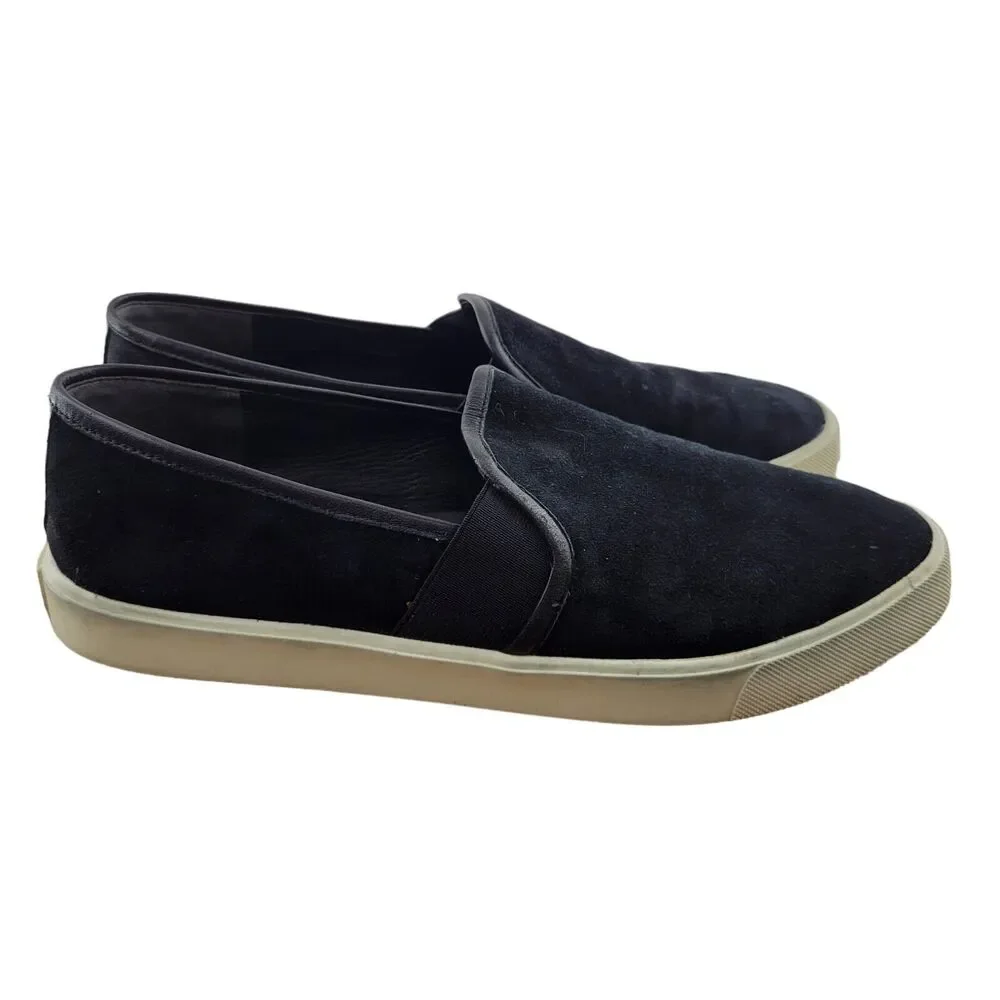 Vince Womens Shoes‎ Size 8 38 Black Suede Slip On Loafers Comfort Shoes Sneakers